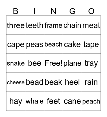 long a and e review Bingo Card