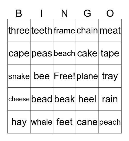 long a and e review Bingo Card