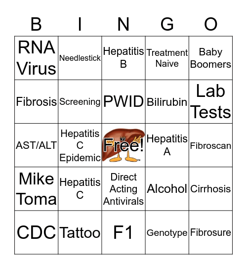Hepatitis C Bingo  Bingo Card