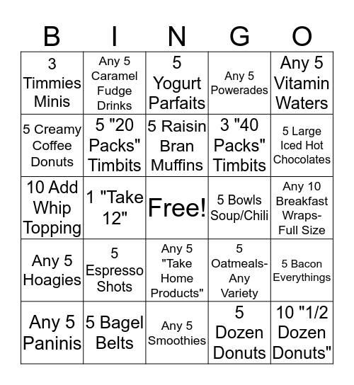 Fresh Bingo Card