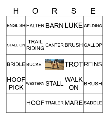 HORSE BINGO Card