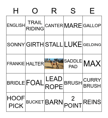 HORSE Bingo Card
