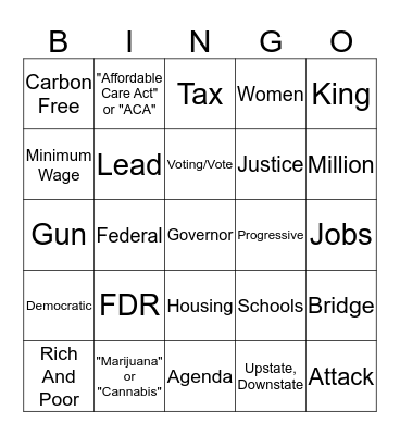 NYS SOTS BINGO Card