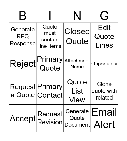 Textron Community Bingo Card