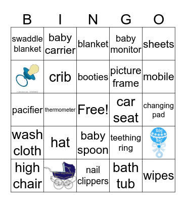 BABY SHOWER  Bingo Card