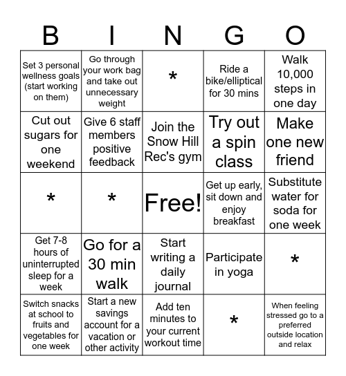 February BINGO Card