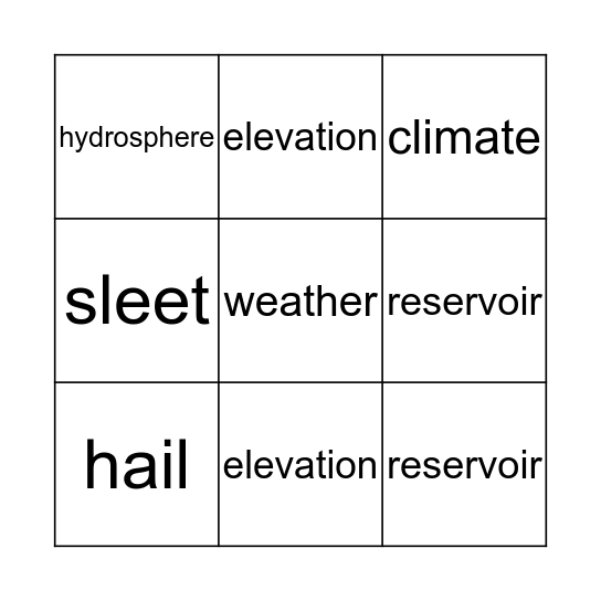 Chapter 7 Bingo Card