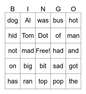 Al Bingo Card