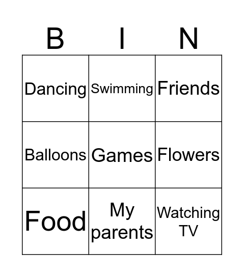 Happy Bingo Card