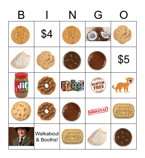 Girl Scout Cookies! Bingo Card