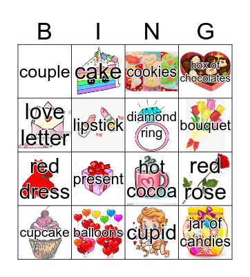 Valentine's Day Bingo Card