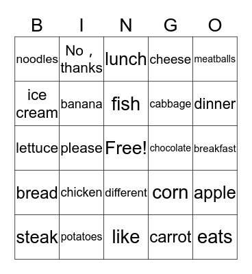 Bread & Cheese Bingo Card