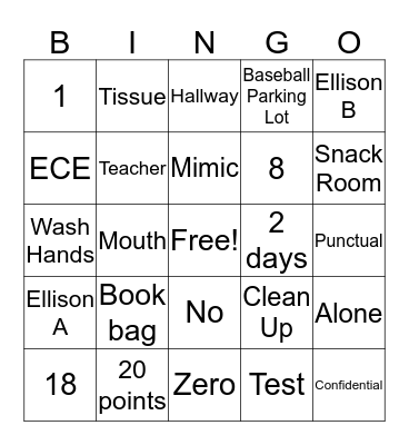 Units 1 and 6 Bingo Card