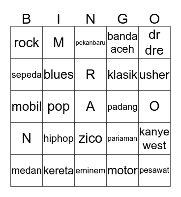 papan bingo terakhir Bingo Card