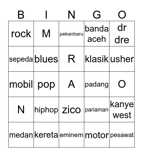 papan bingo terakhir Bingo Card