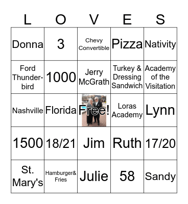 McGrath Anniversary Bingo Card