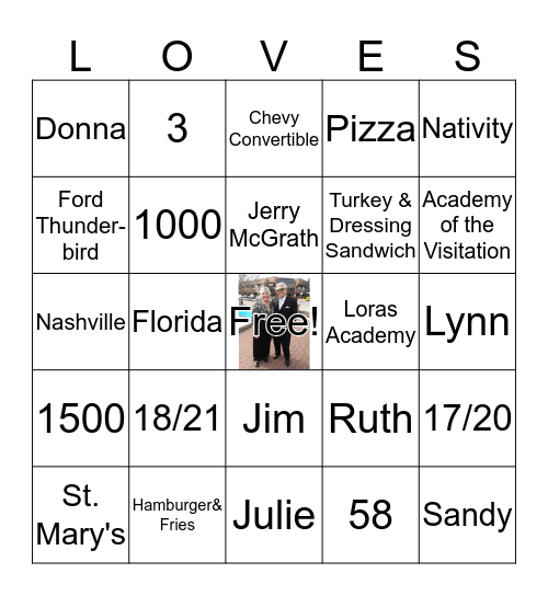McGrath Anniversary Bingo Card