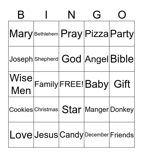 2nd Grade ChristmasBingo Card