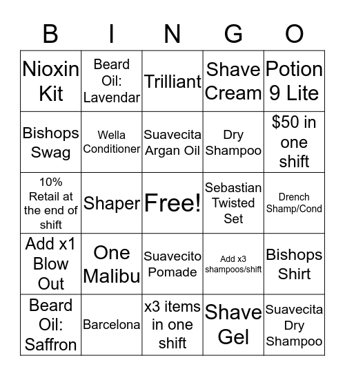 Wella Education for the Win! Bingo Card