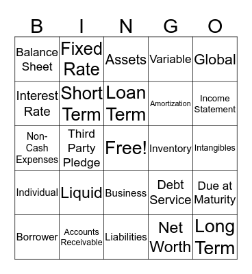 Business Banking Bingo Card