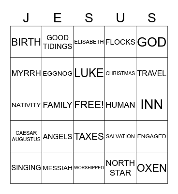 IT'S CHRISTMAS Bingo Card