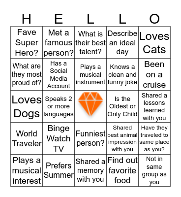 Change Champions Bingo Card