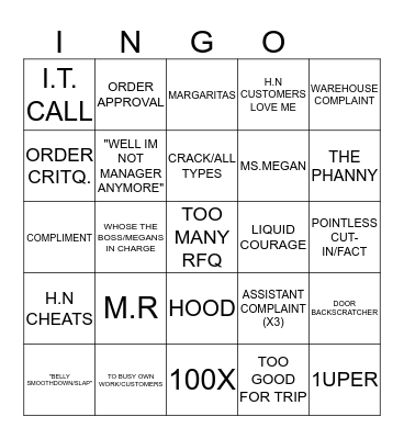 JIMEGANIEL - VACATION EDITION!!!! Bingo Card