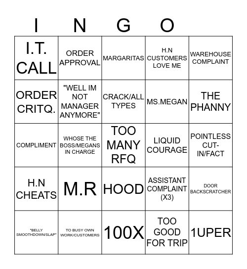 JIMEGANIEL - VACATION EDITION!!!! Bingo Card