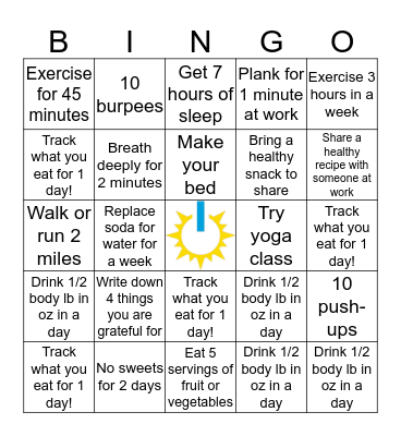 SolCARE Bingo Card