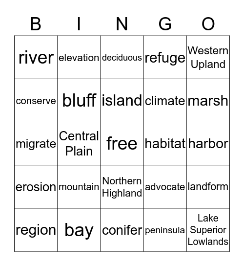 S.S. Chapter 2 Bingo Card