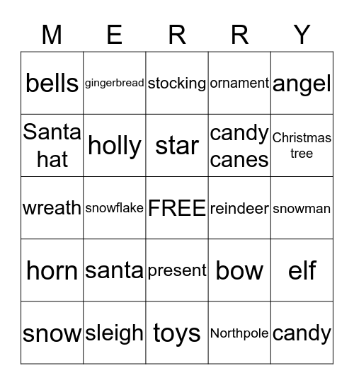 Christmas Bingo Card