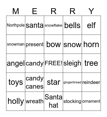 Christmas Bingo Card