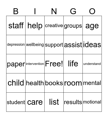 HDS Bingo Card