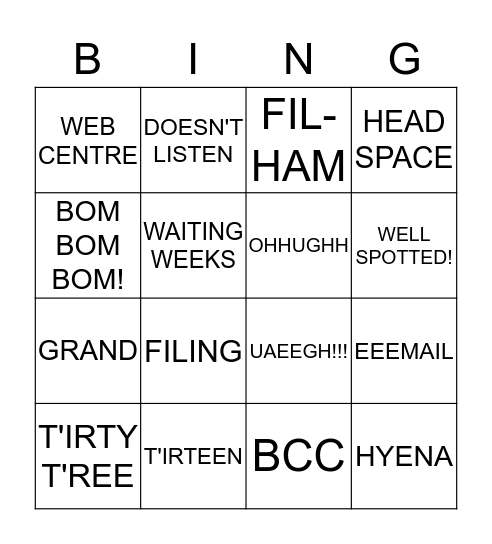 MFM BINGO Card