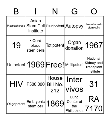 Bingo Card