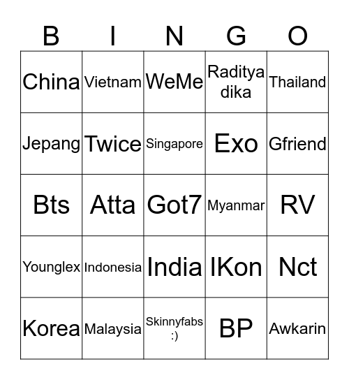 SEMANGAT DODOY Bingo Card