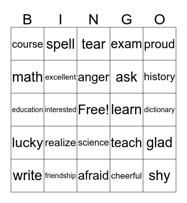 Day 1-2 Bingo Card