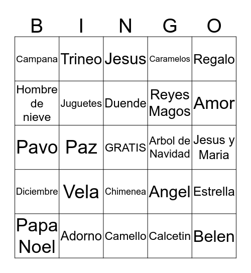 La Navidad Bingo Card