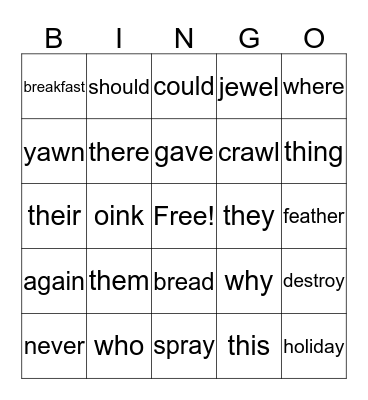 BINGO! Bingo Card