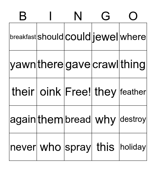 BINGO! Bingo Card