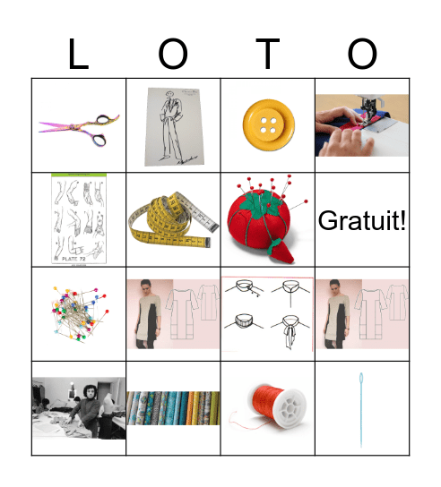 La Couture Bingo Card