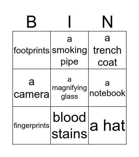 Mystery Bingo Card