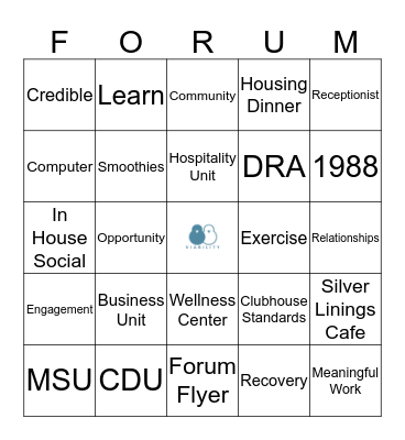 Forum House Bingo Card