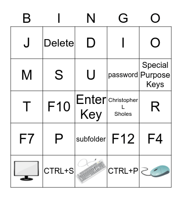 Computer Bingo Card