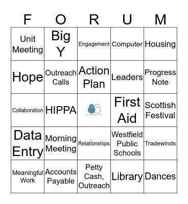 Forum House Bingo Card