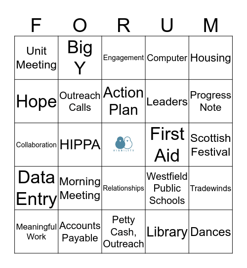 Forum House Bingo Card