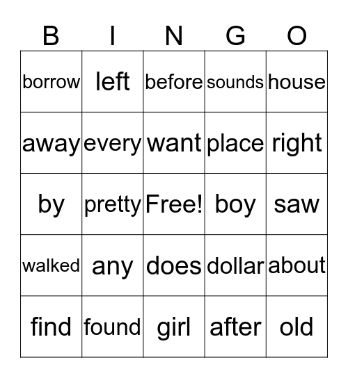 100th Day Bingo Card