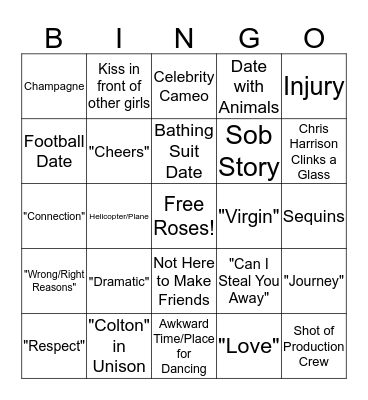 Colton Episode 2, If We Must Bingo Card