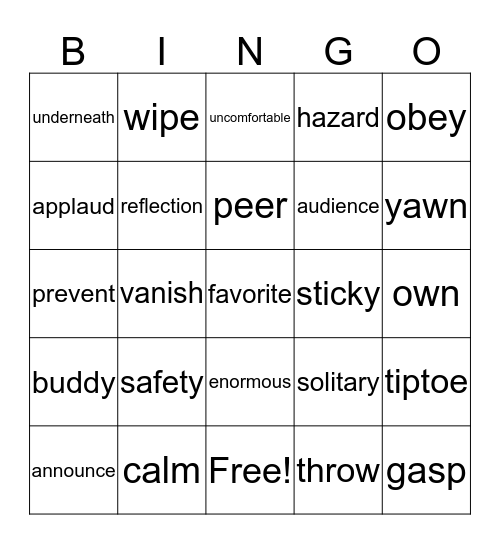 Ch. 9-12 Bingo Card