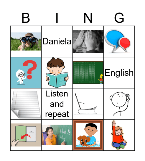 Classroom vocabulary! Bingo Card